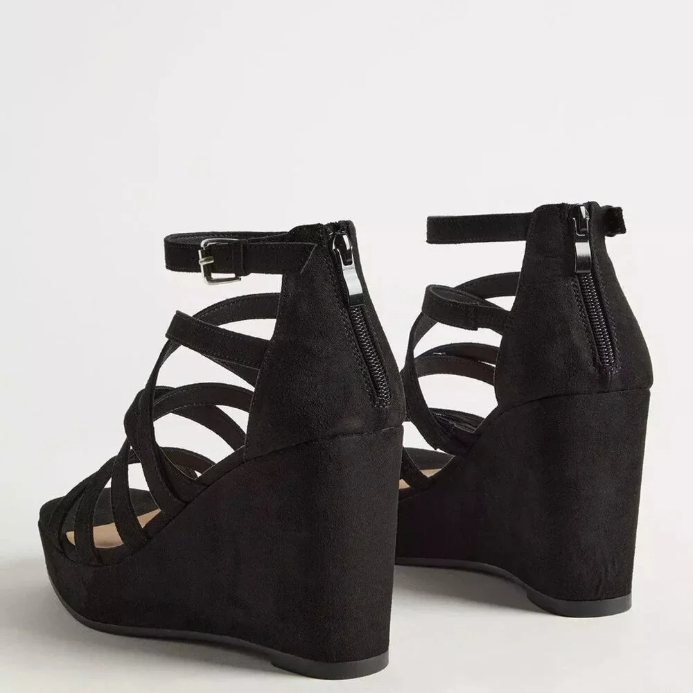 NWT Torrid Strappy Square Toe Wedge